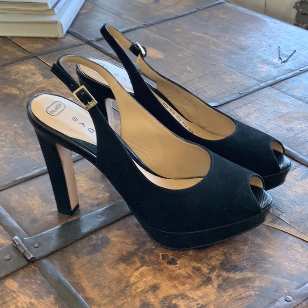 Sacha London Platform Suede Heel Sz. 7 Like New
